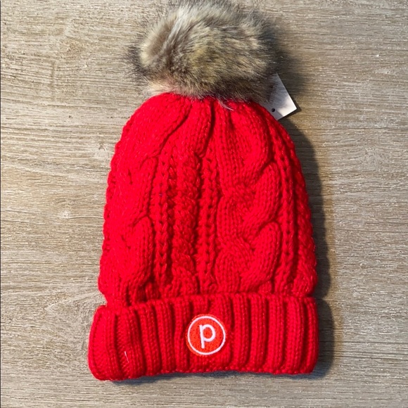 Pure Barre Accessories - Pure Barre Branded Red Knit Beanie